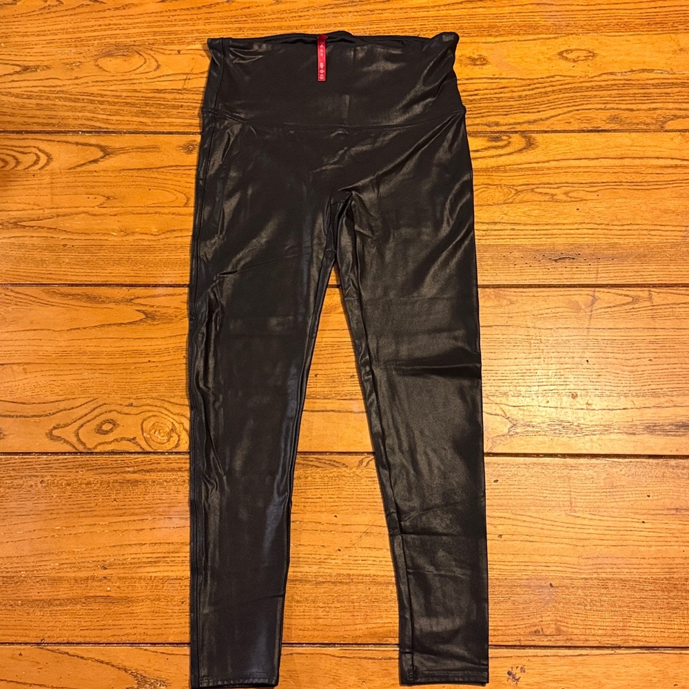 SPANX Shiny Black Leggings